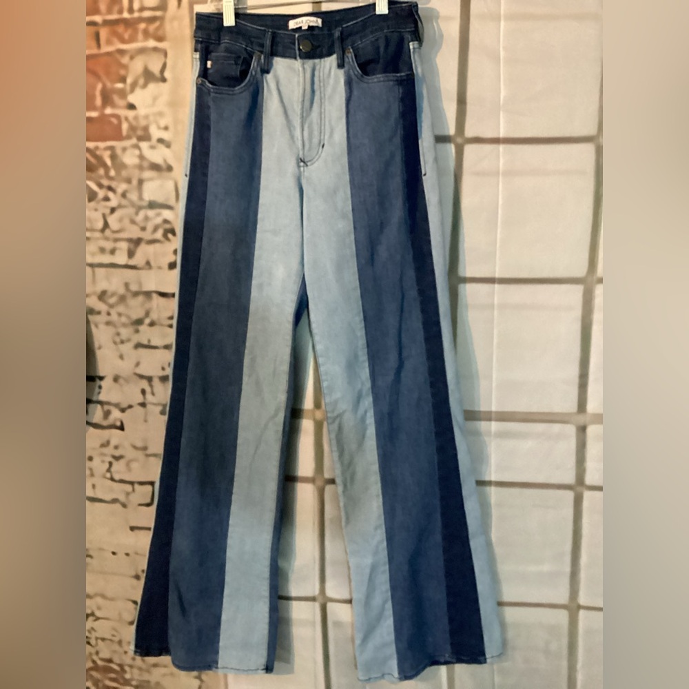 Dear John Two-Tone Patchwork Retro Wide Flare Leg… - image 6